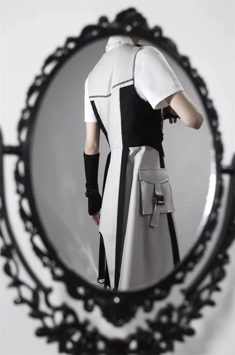 Letters from Unknown Star - Sky Core Record - Ouji Lolita Shorts Suits Short Sleeve Dress Set