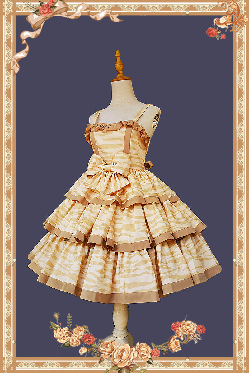 Infanta - Cloth Cat - Kawaii Lolita JSK Multi-Color Tiered Ruffles Dress