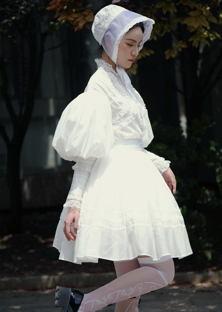 Lace Garden - Cool Summer - Vintage Lolita Victorian Shirt