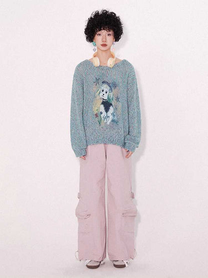 Dog print sweater【s0000009642】