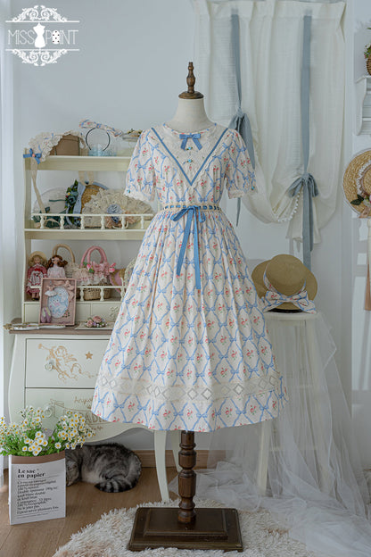 Miss Point - Happy Summer Elegant Lolita Floral OP Dress