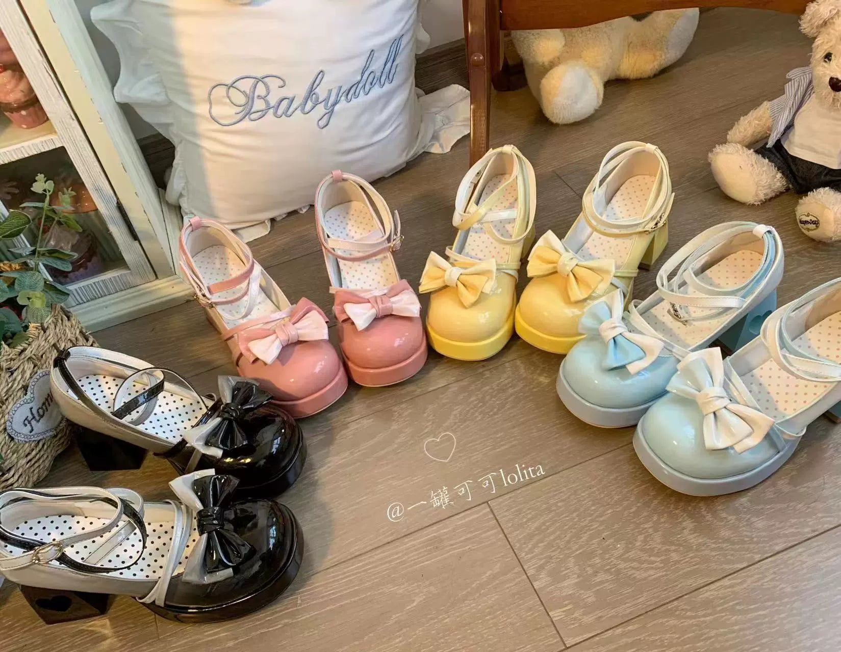 A Can of Cocoa - Heart Function - Sweet Lolita Shoes Gradient Color High Heels