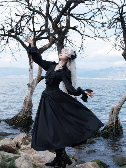 Muppet Mind Ben - Dream - Ouji Lolita Blouse Elegant V-neck Swallowtail Hem Shirt