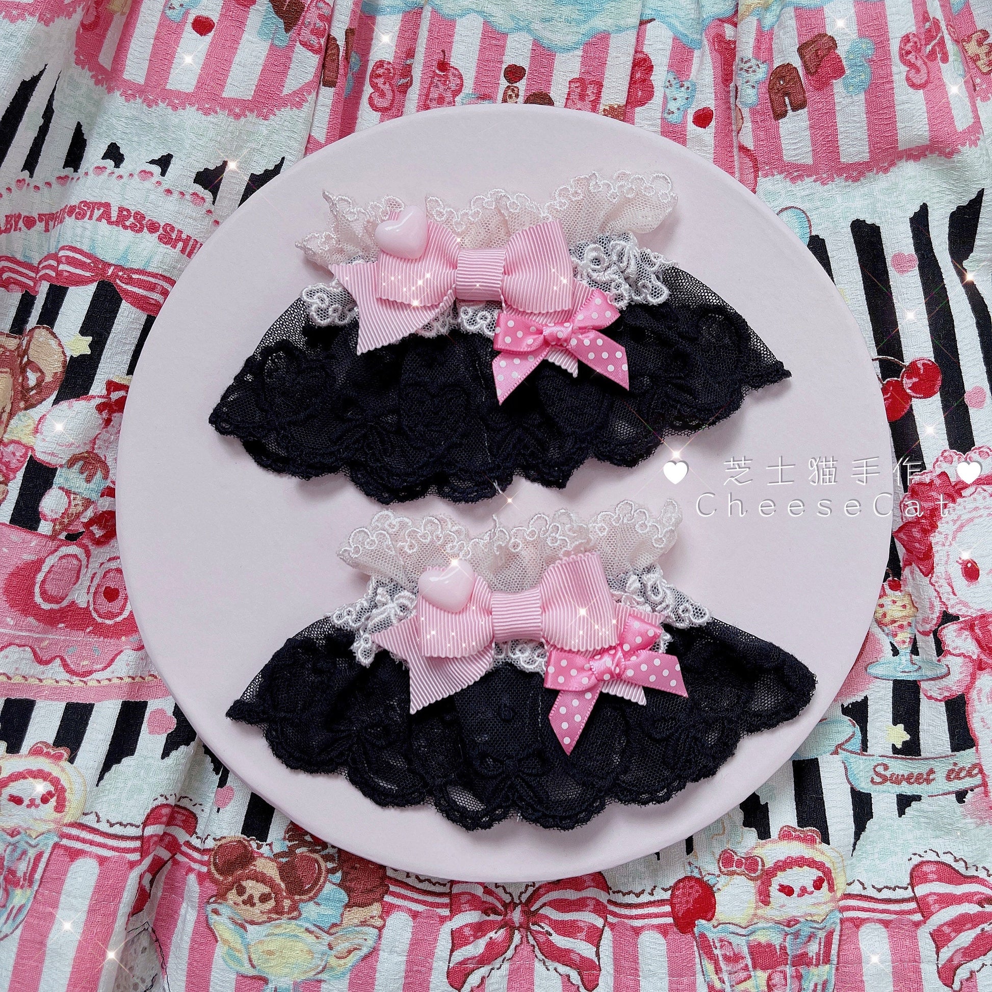 Cheese Cat - Sweet and Happy Flower Limited Lolita Cuff