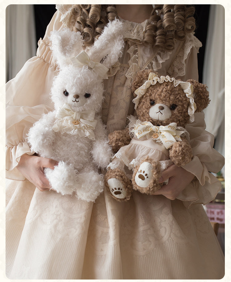 Lulu Rêve 着せ替えテディベア本体　ハンドメイド Pearl Doll Cabinet - Kawaii Lolita Plush Doll Bag with Outfit – almony