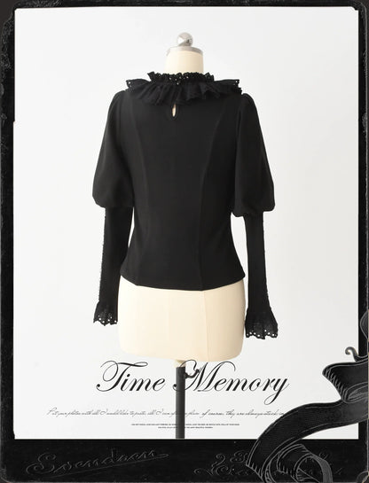 Time Memory - Cozy and Warm - Elegant Lolita Shirt Slimming Mutton Sleeves Blouse