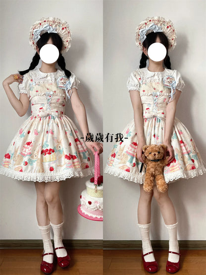 Dark Star Island - Honey Bunny Cake - Sweet Lolita JSK/OP/Strap SK/Shirt