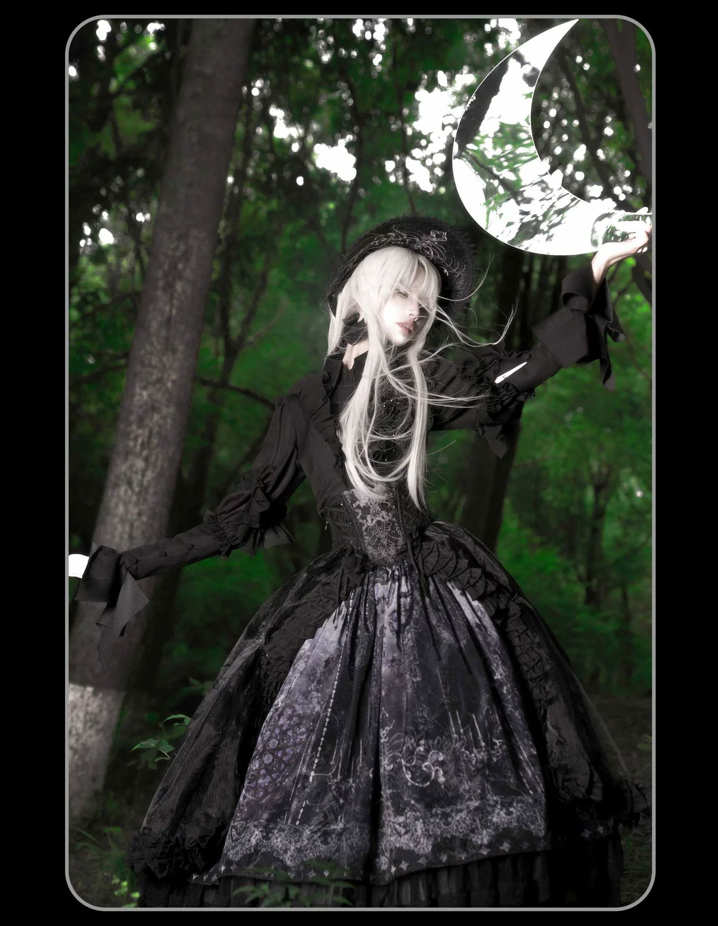 Susin Lolita - Bone-Eroded Butterfly - Gothic Lolita JSK & SK Set