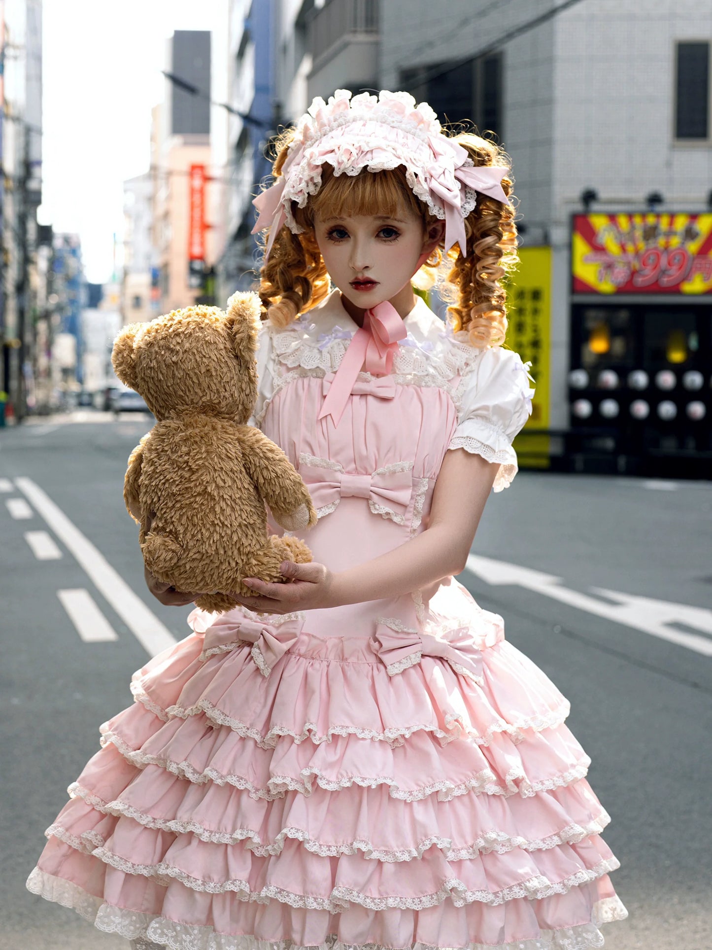 Nn Star - Half Sugar Ism - Sweet Lolita JSK Low Waist Dress With Tiered Hem