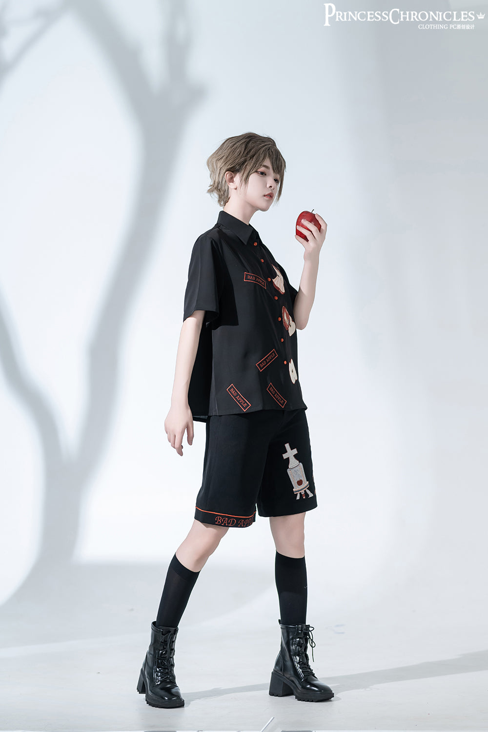 Princess Chronicles - badapple - Ouji Lolita Black Shirt and Shorts