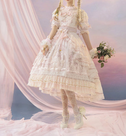 Garden Cat - Sunset Realm Lolita Bride Gorgeous OP FS