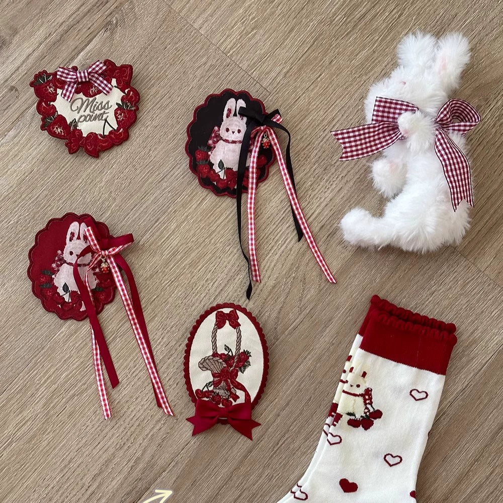 Miss Point - Forest Berry Bunny - Classic Lolita Accessory Cute Rabbit BNT KC and Brooch