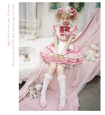 Sakurahime - Berry Bubble - Cute Lolita OP Dress Two Kawaii Styles