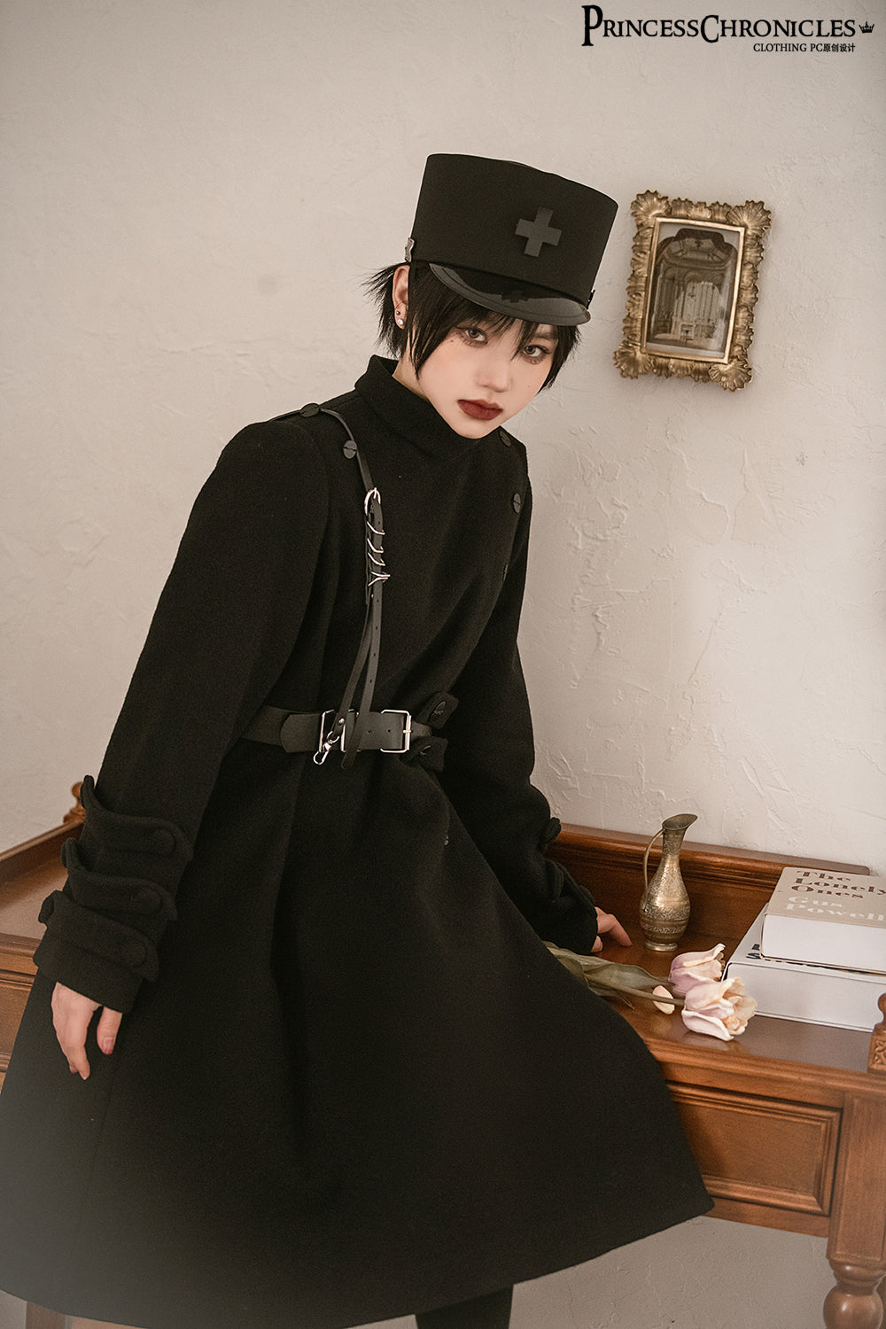 Princess Chronicles - Ouji Lolita Winter Black Long Coat