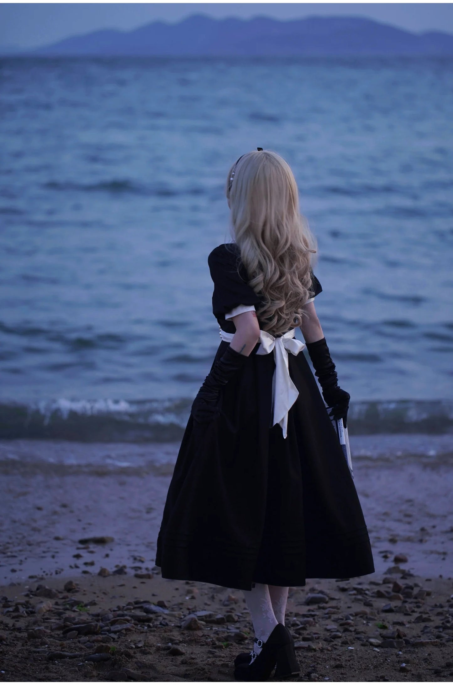 HuTaoMuJK - Thoughts - Vintage Lolita OP Dress Square Neckline Black Lolita Dress