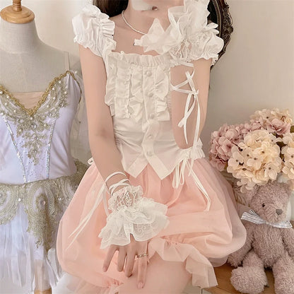 Sugar Girl - Sweet Lolita Cuffs Ballet Lace Breathable Straps Sleeves