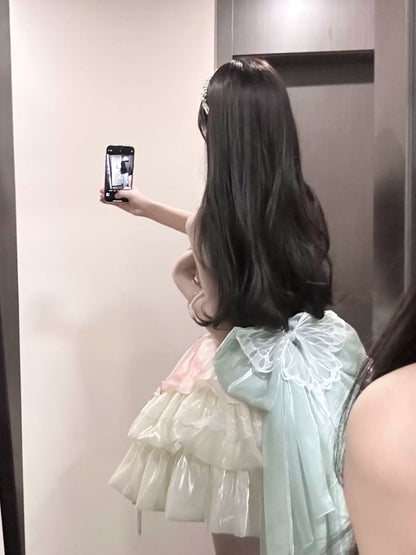 Platycodon House - Love Goddess - Elegant Lolita Dress Halter Puff Princess JSK Dress