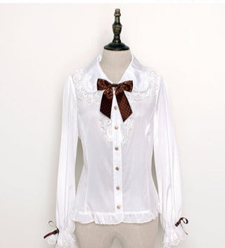 Pumpkin Cat - Chocolate Heart - Sweet Lolita Long Sleeve Blouse Multicolors