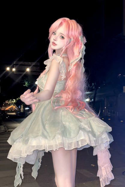 Platycodon House - Floral Magician - Sweet Lolita Dress Floral Print Short Length JSK