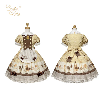 CutieVolta - Blissful Confectionery - Sweet Lolita OP Dress Bear Print JSK
