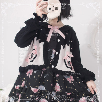 MIST - Beating Heart - Sweet Lolita Thick Sweater Coat Puff Sleeve