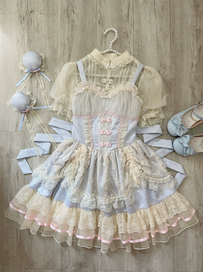 Sugar Girl - Hua Ji Fu Lei - Chinese Style Lolita JSK Dress Ballet Style Innerwear Set