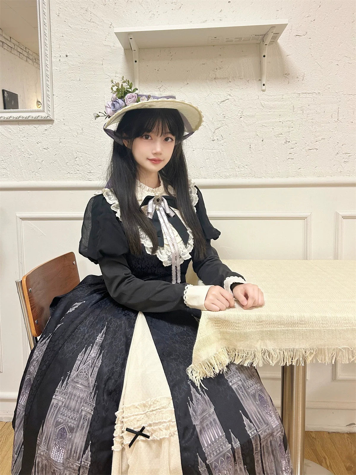 Letters from Unknown Star - Church Bell - Elegant Lolita OP Dress Long Sleeve Spring Autumn