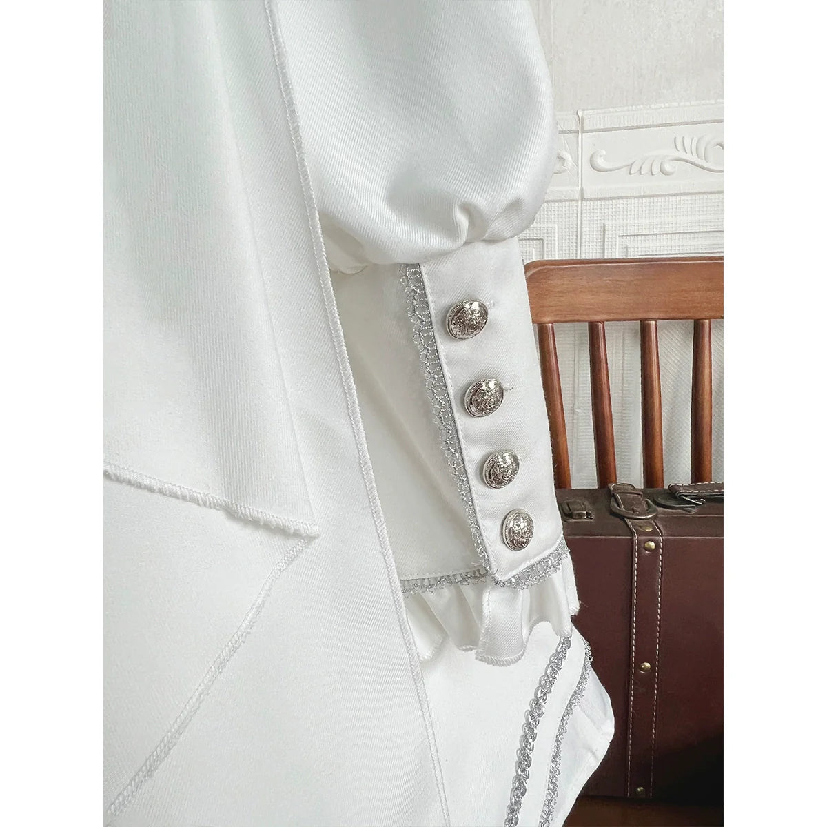 Designer's Gift - Luminous Cavalier - Military Lolita Skirt Set Long-Sleeved Shirt