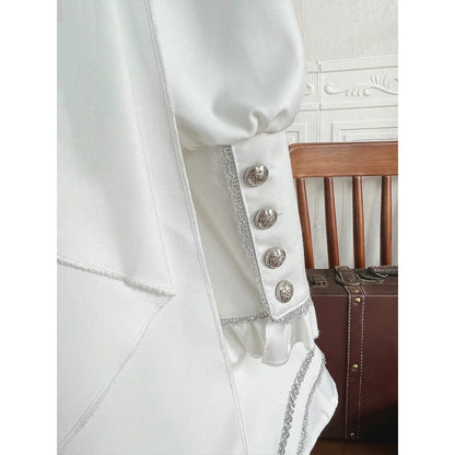 Designer's Gift - Luminous Cavalier - Military Lolita Skirt Set Long-Sleeved Shirt