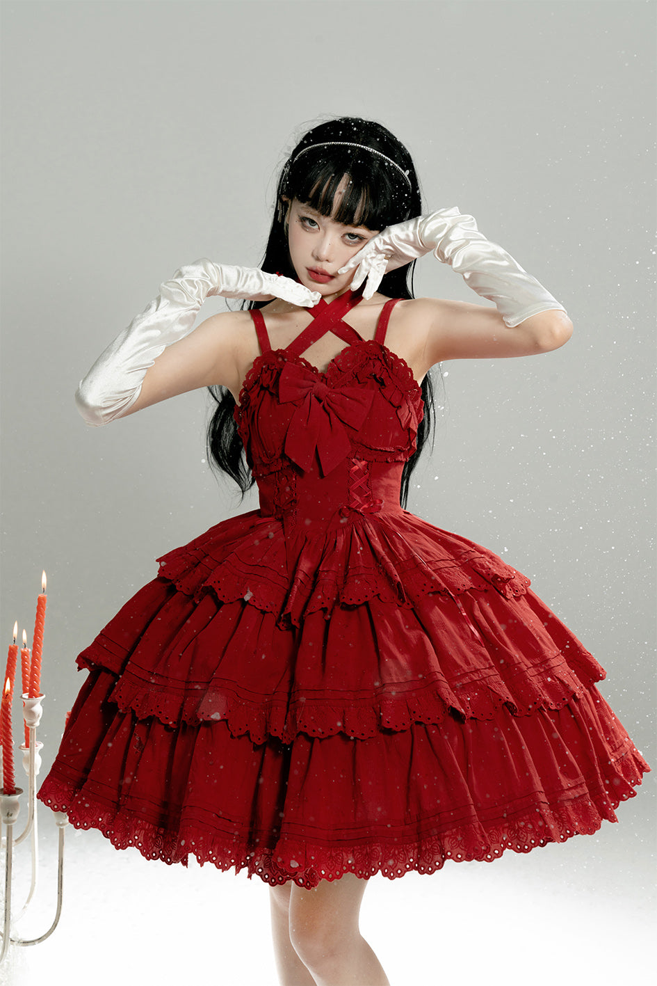 MEEKWIND - Miss Flora - Cotton Sweet Lolita Dress Set Doll-like OP and JSK