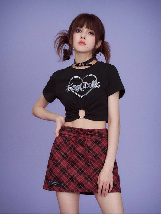 Punk plaid skirt【s0000008922】