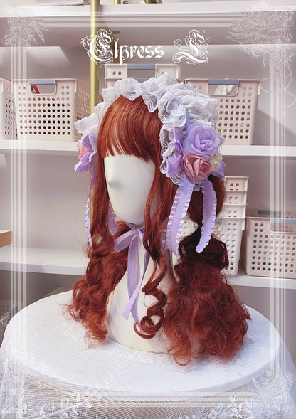 Elpress L - 3D Flower Lolita Hairband Cuff Brooch Multicolors