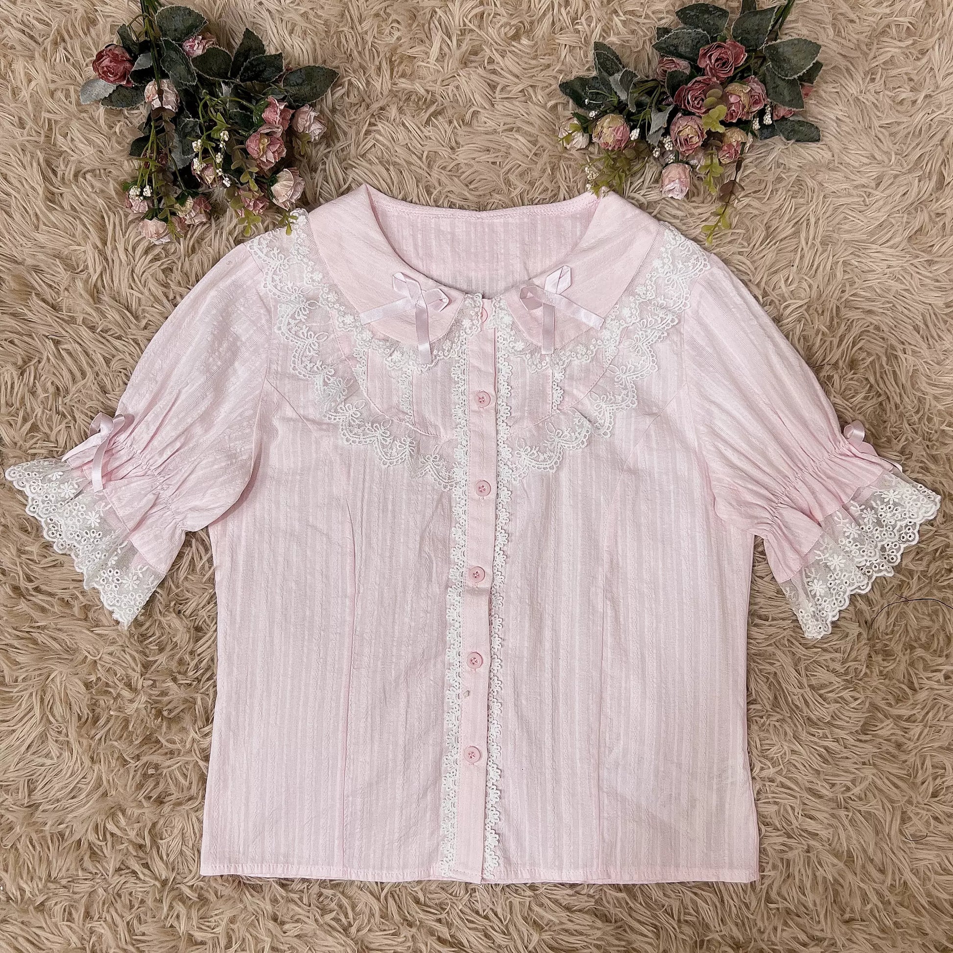 DMFS Lolita - Summer Short Sleeve Cotton Lolita Blouse