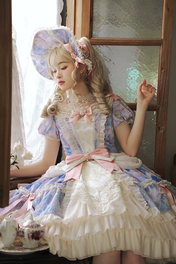 Alice Girl - Angel Heart - Sweet Lolita OP Dress, Tiered Ruffles