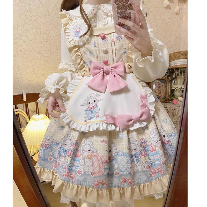 Cinderella - Goat Baa Bedtime Story - SheepPrint Kawaii Lolita JSK