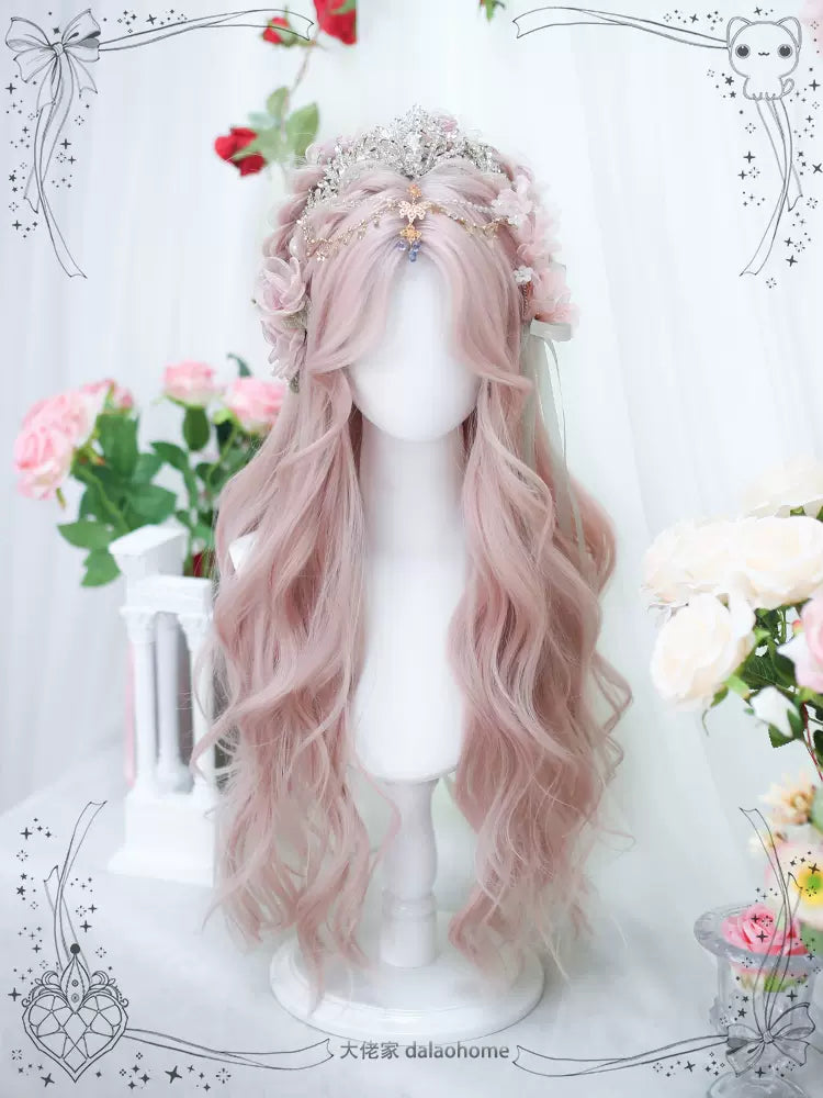 Dalao Home - Di - Daily Lolita Wig Long Curly Hair Figure-eight Bangs