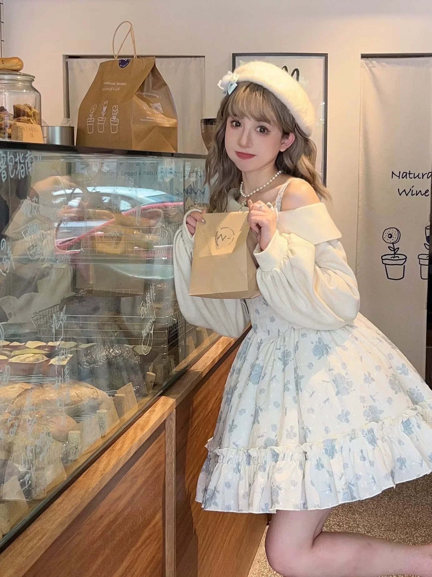 KuMa Lolita - Twilight Rose - Sweet Lolita Dress Sweater and JSK