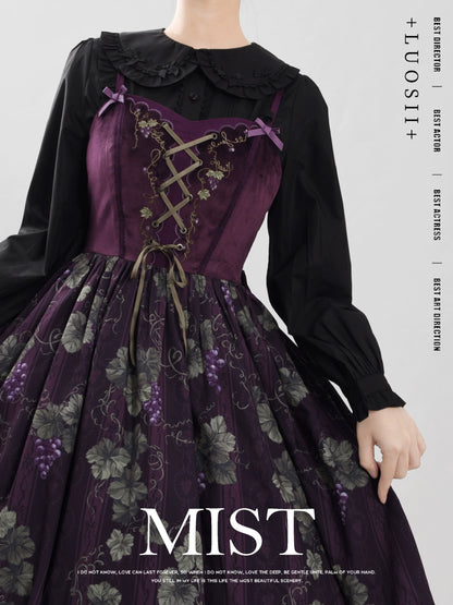 MIST - Sweet Lolita Blouse Doll Collar Lolita Shirt With Bubble Sleeve