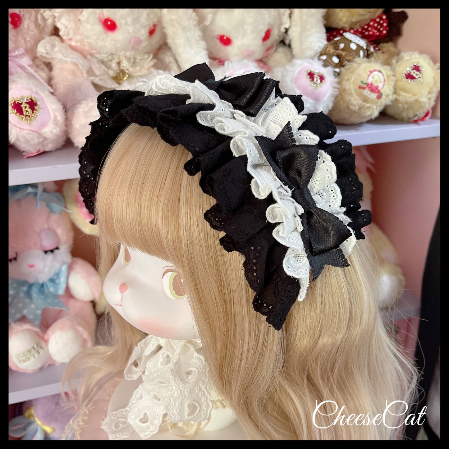 Cheese Cat - Doll Lullaby Tabby Cat Cotton Lolita Headdress