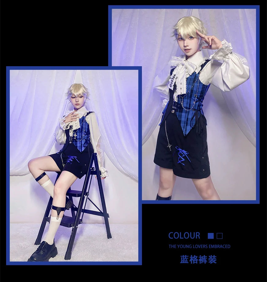 OCELOT - Kalila - Punk Lolita Dress Set Plaid Shorts Set