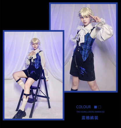 OCELOT - Kalila - Punk Lolita Dress Set Plaid Shorts Set