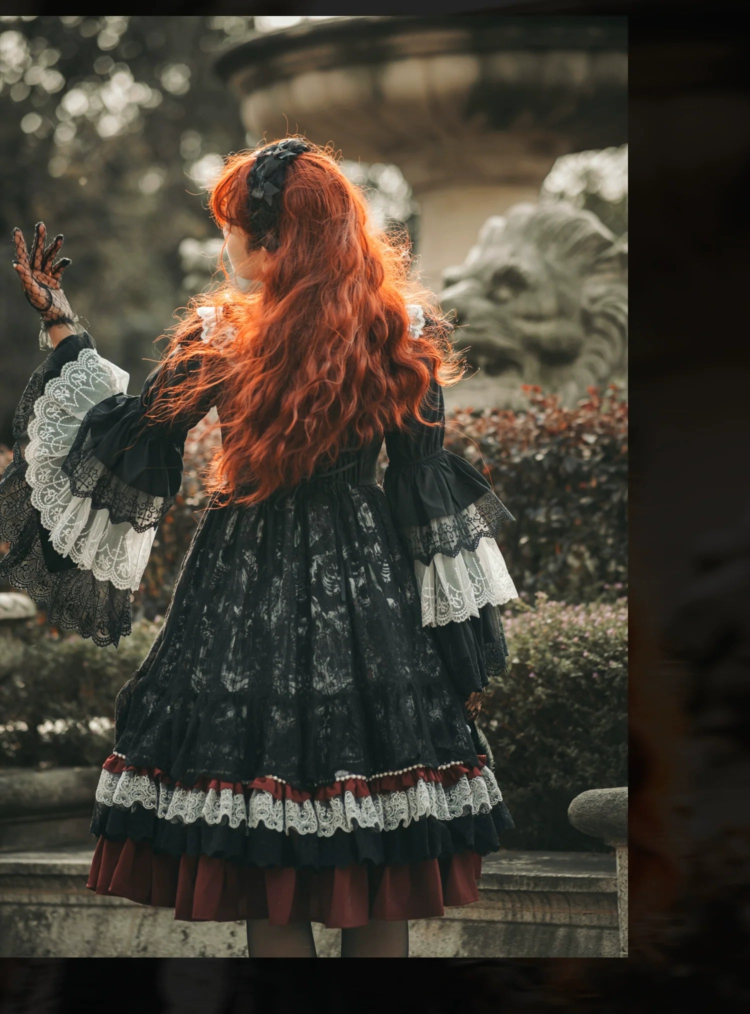 Alice in Wonderland - Undead Rider - Gothic Lolita OP Dress Winter Princess Sleeve Dress