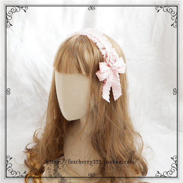 Fox Cherry - Sweet Lolita Bow Hairband Hairclip