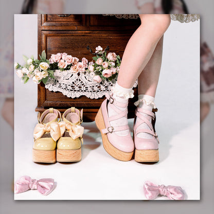MODO - Multicolors Sweet Lolita Bow Platform Shoes