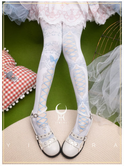 Yidhra - Gothic Lolita Pantyhose With Cute Prints