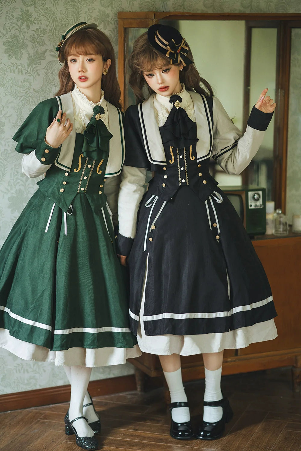 Miss Point - Golden Movement - Elegant Lolita Fishbone Skirt Customized