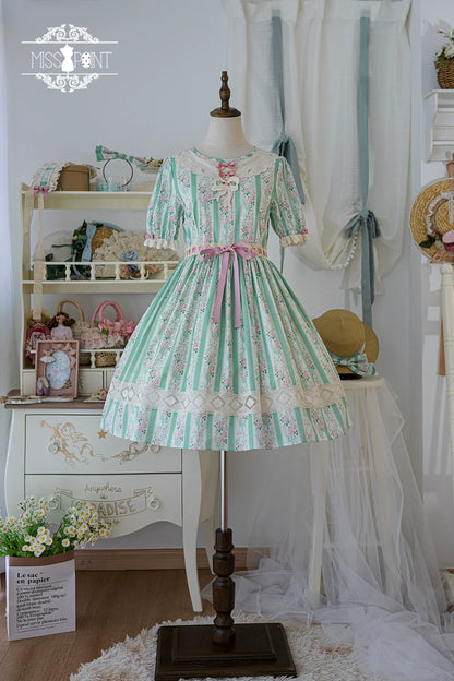 Miss Point - Customized Elegant Lolita OP Dress Cute Daily Girl Short Lolita Dress