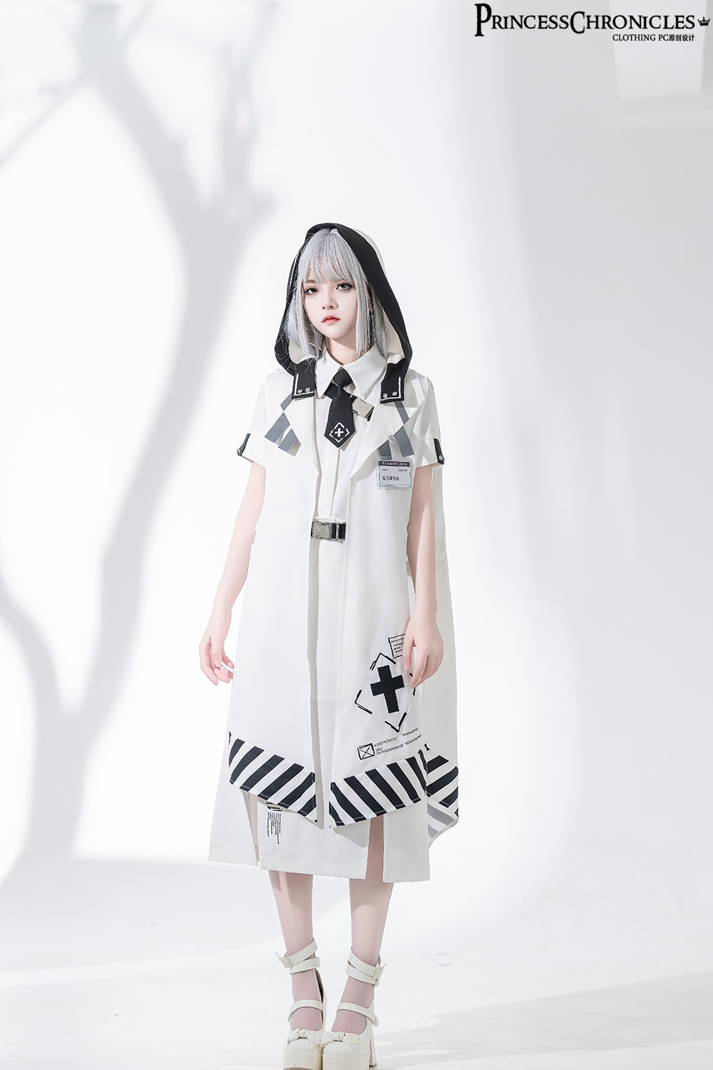 Princess Chronicles - Dry sea and Ashlar - Techwear-inspired White Cloak Set