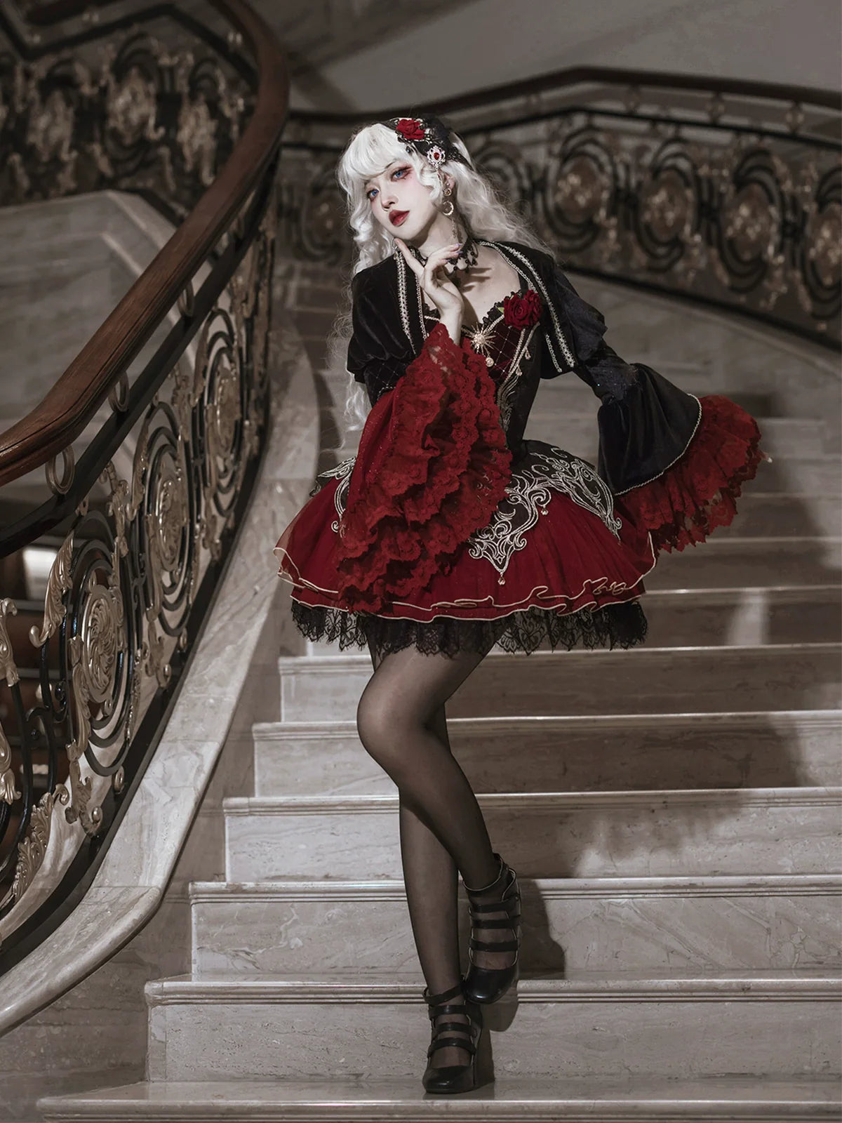 Letters from Unknown Star - Blood Feast - Gothic Lolita JSK Suit Daily Goth Dress