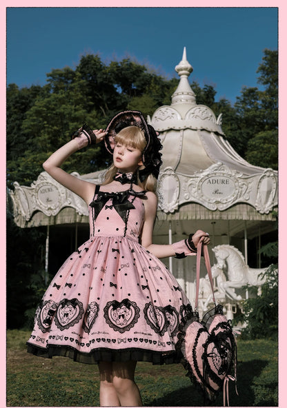 Alice Girl - Brown Sugar Bear - Printed Sweet Lolita Dress, Multiple Styles